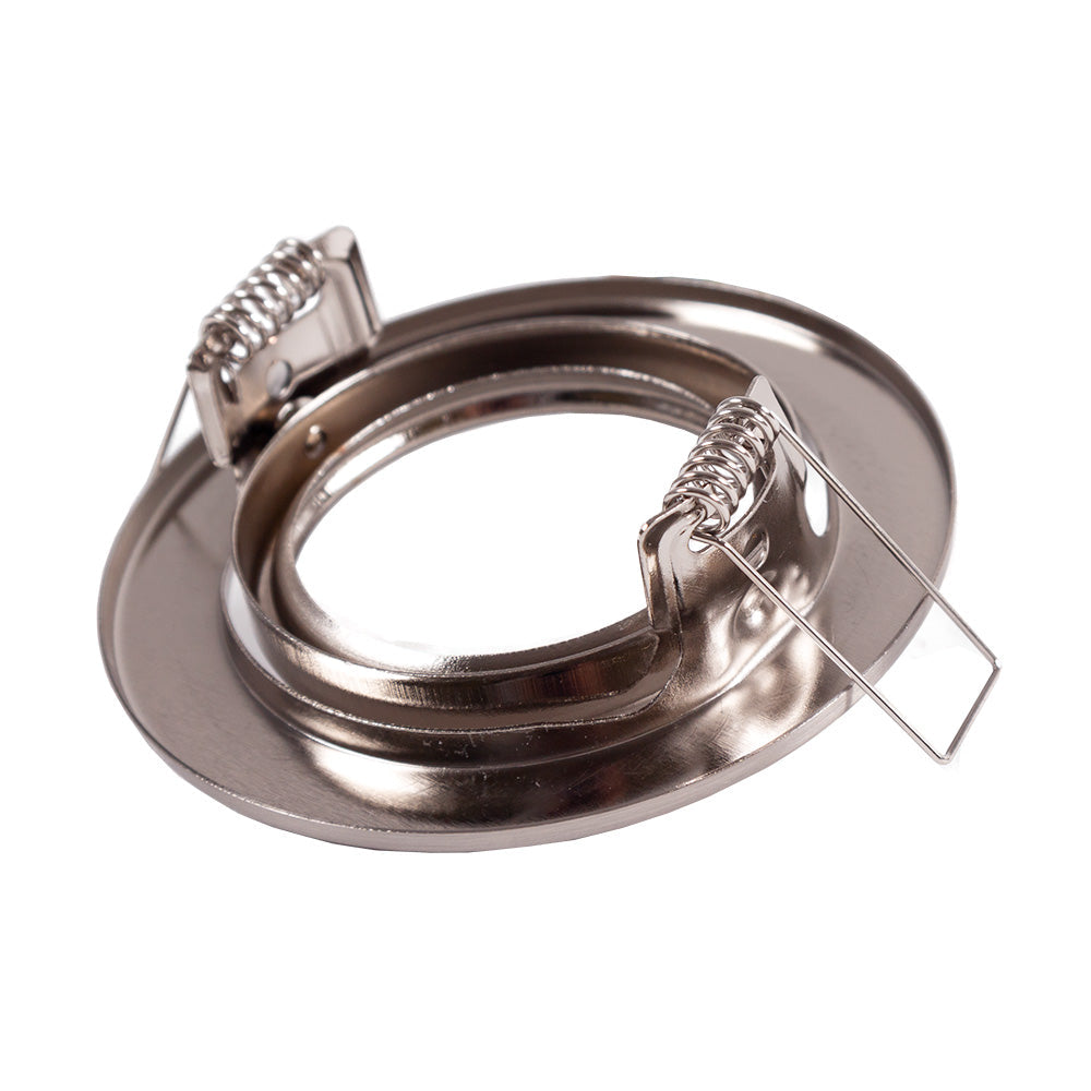 Aro Downlight Circular Inclinable "Vepa" Acero 90Mm - Satén