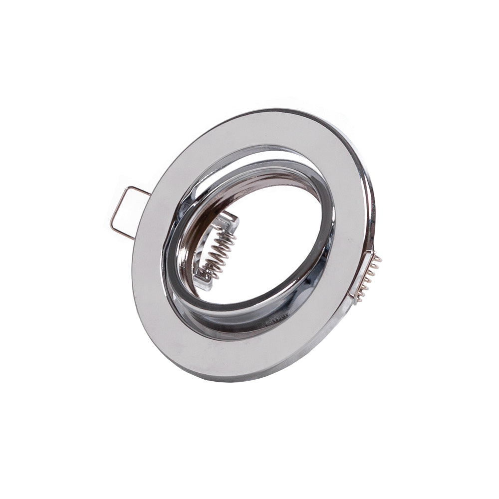 Aro Downlight Circular Basculante "Vepa" Acero 90Mm - Cromado