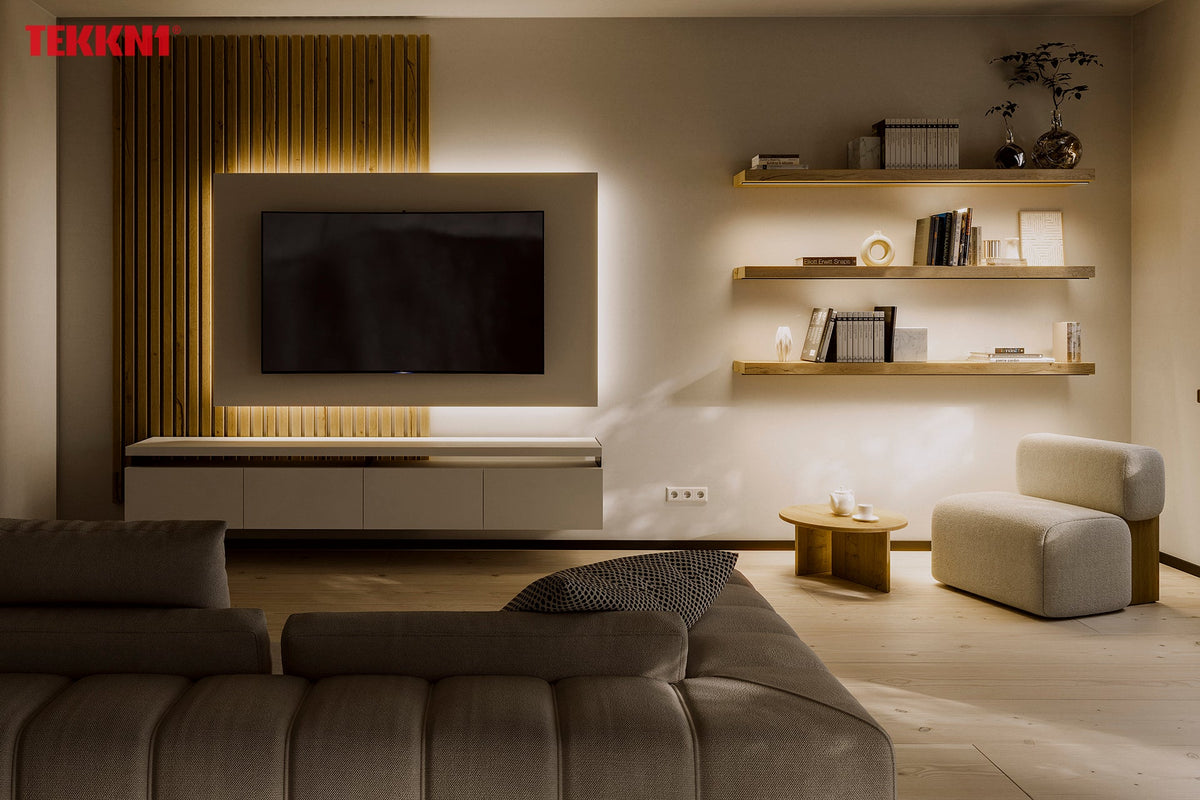 KIMERA-"HELSE" Profil aus eloxiertem Aluminium in Silber mit opalem Diffusor, Endkappen und Befestigungsclips 2,02 m