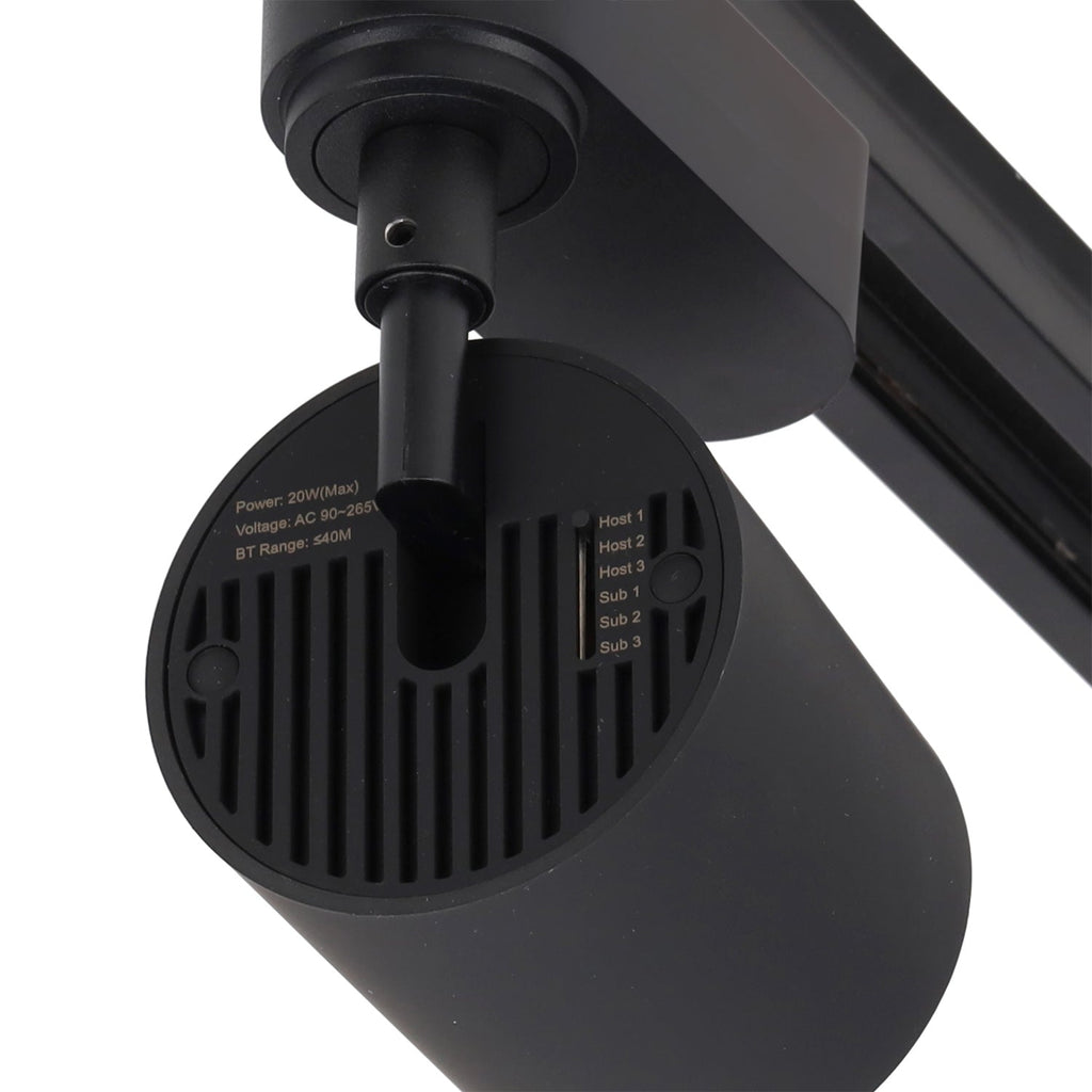 20-W-Bluetooth-Monophasenschienenstrahler, schwarz
