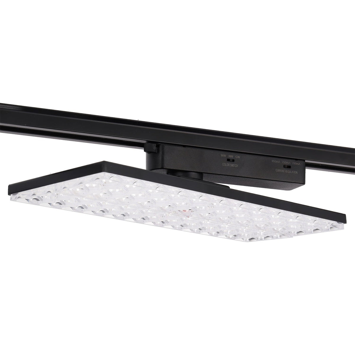 Luminária de calha LED CCT de 30 W "Market" preta