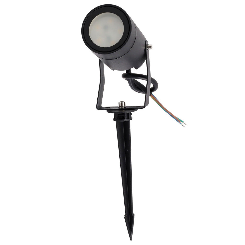 Holofote de jardim GU10 com acabamento preto
