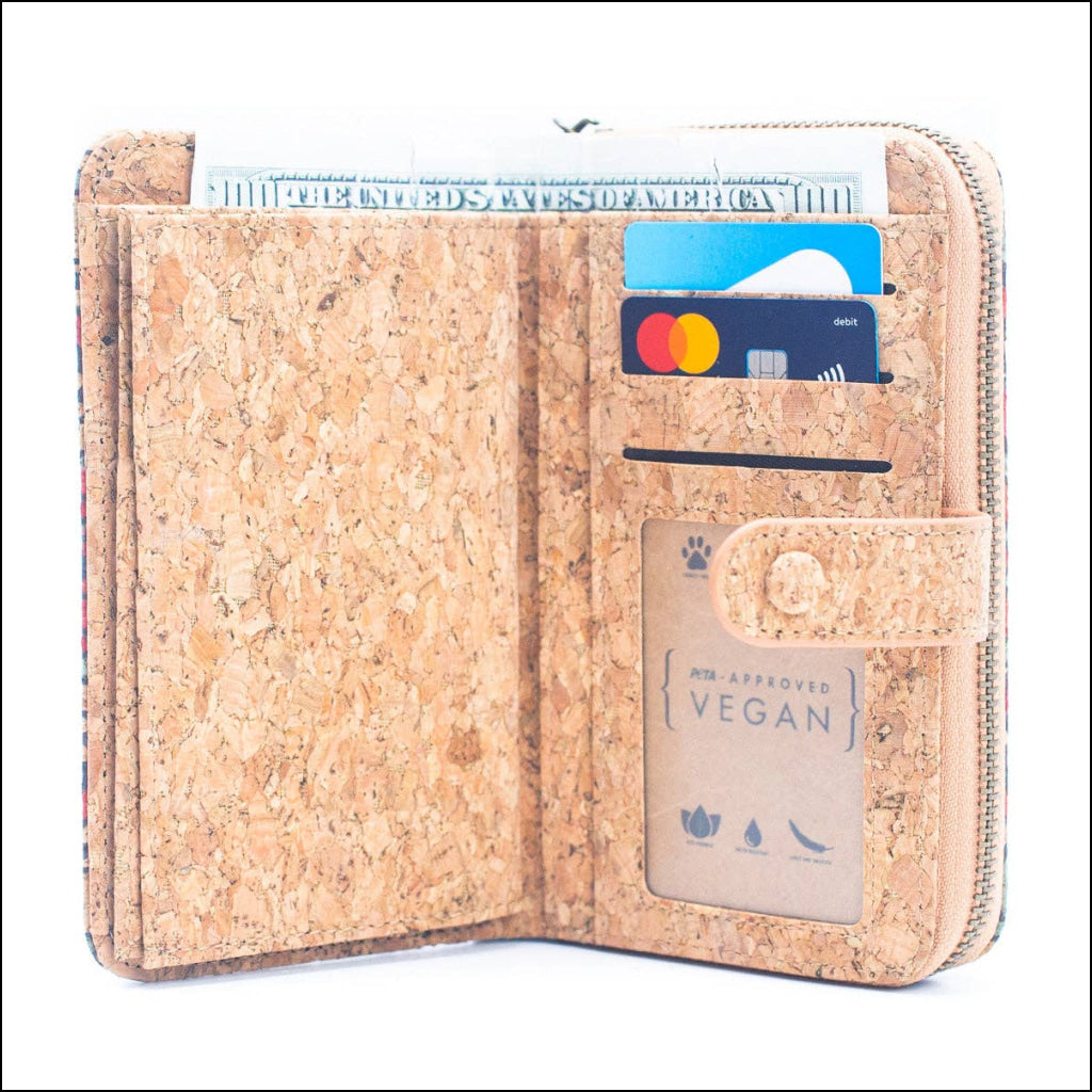 Natural Cork Material Gift Box Wallet for Women, 2-Piece Med HY-037