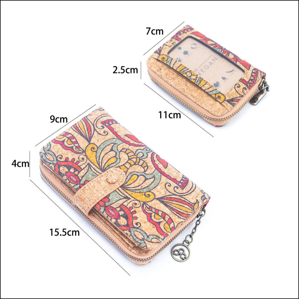 Natural Cork Material Gift Box Wallet for Women, 2-Piece Med HY-037