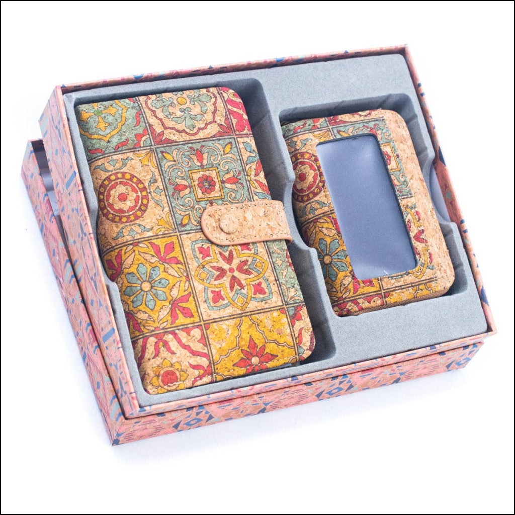 Natural Cork Material Gift Box Wallet for Women, 2-Piece Med HY-037