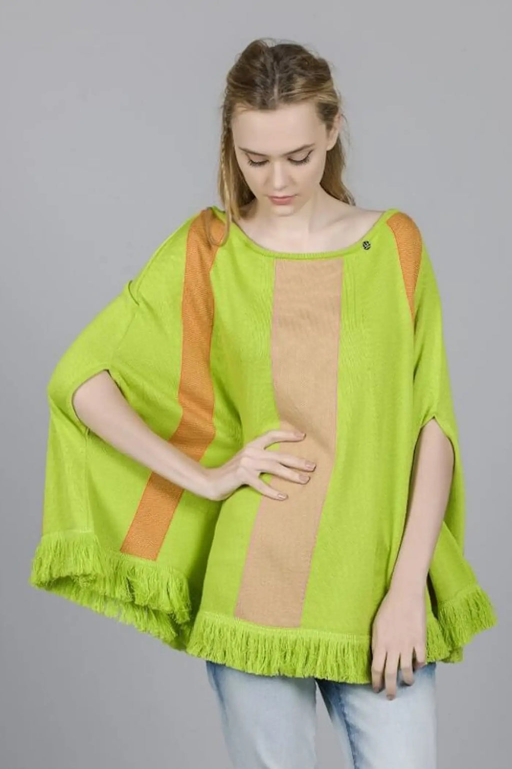 PONCHO GESTREIFT