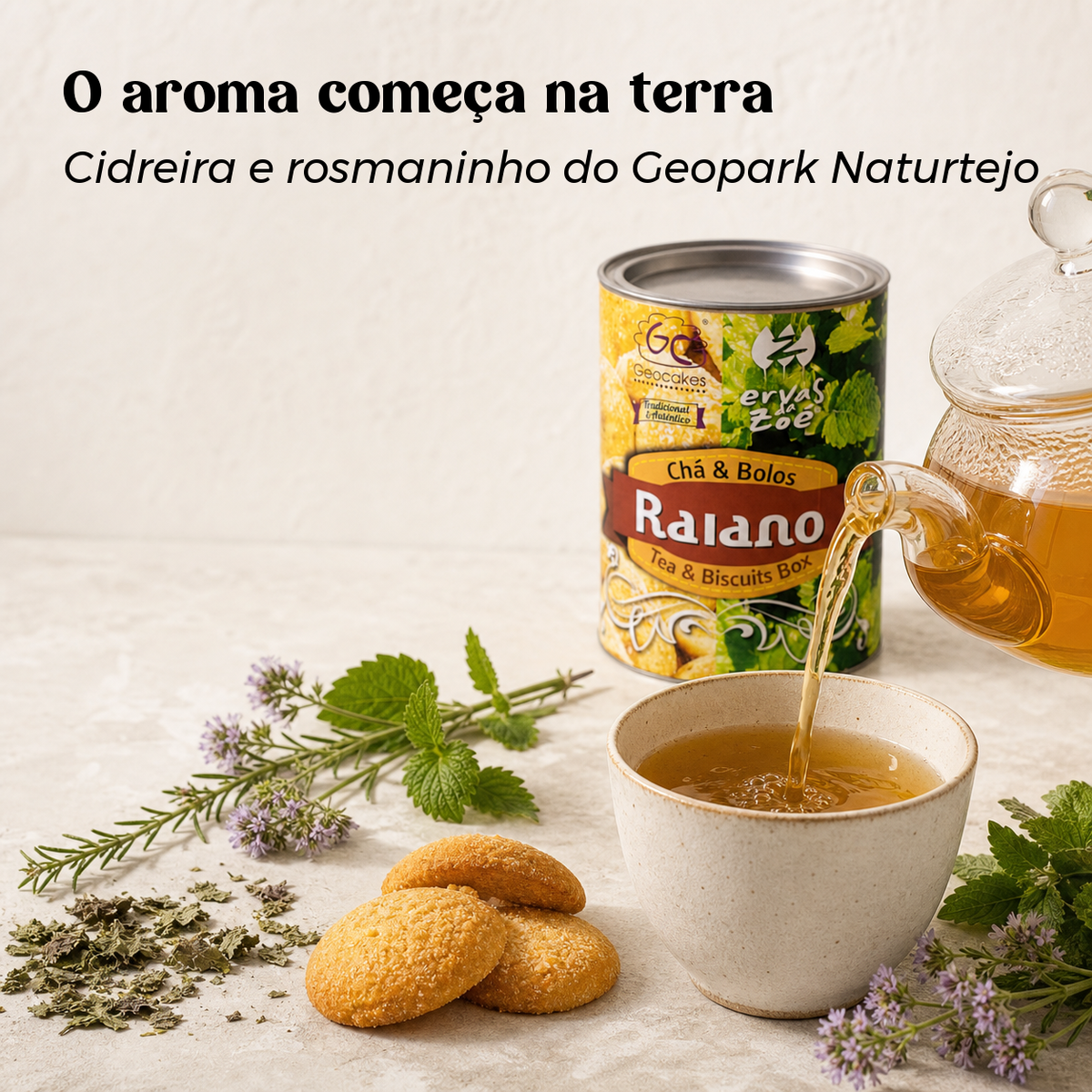 RAIANO Bio – Kräutertee und Honigplätzchen in der Öko-Dose | Geocakes