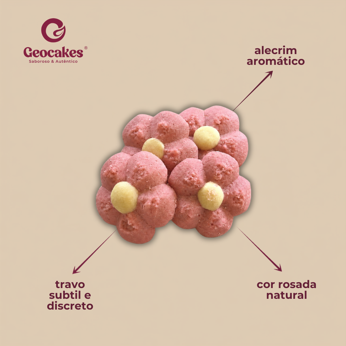 Albardeiras Rosafarbene Kekse aus der Beira Baixa - Geocakes