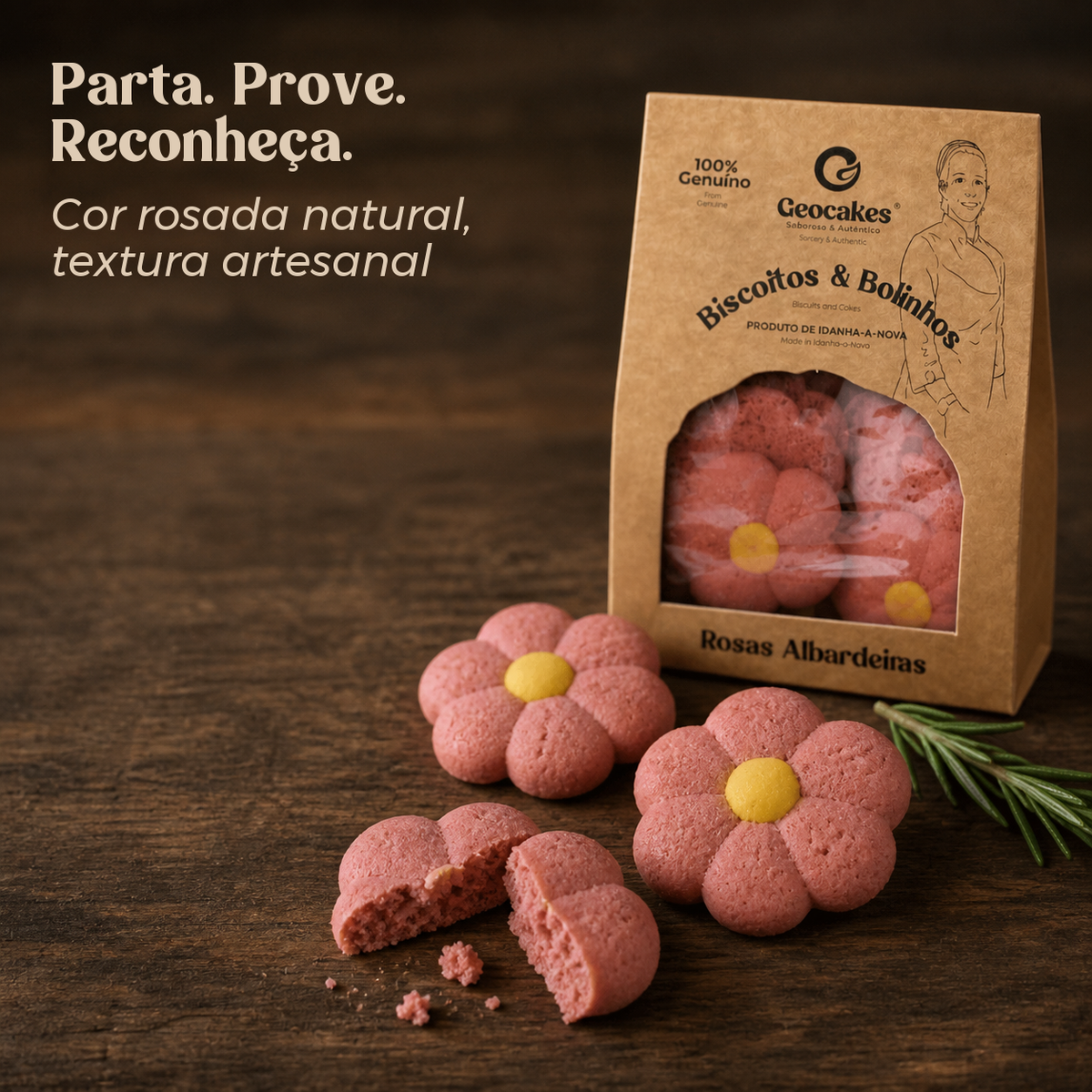 Albardeiras Rosafarbene Kekse aus der Beira Baixa - Geocakes