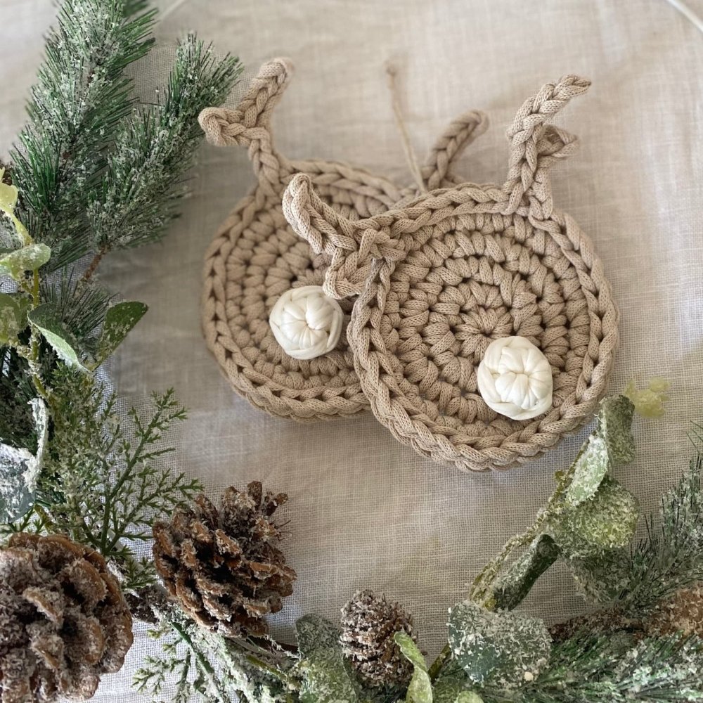 Rudolph Reindeer Christmas Tree Decor Set of 4