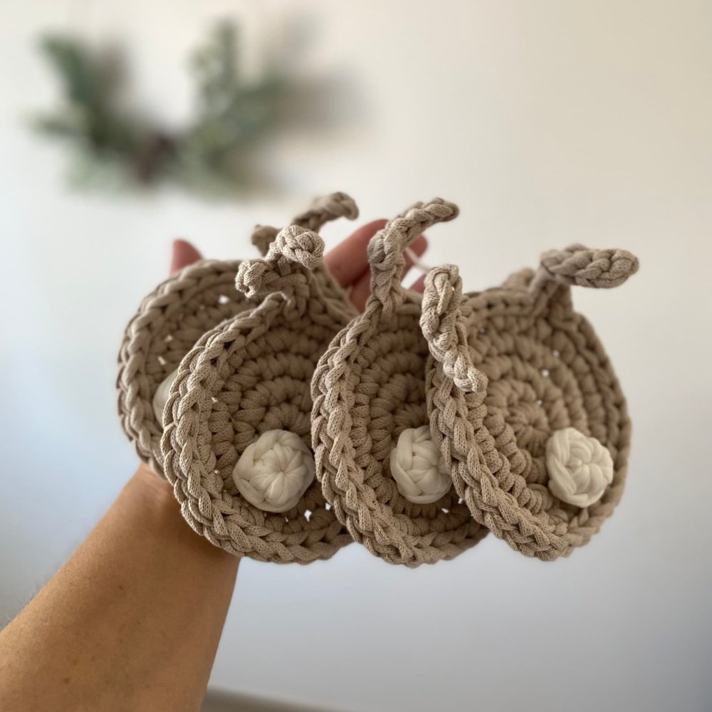 Rudolph Reindeer Christmas Tree Decor Set of 4