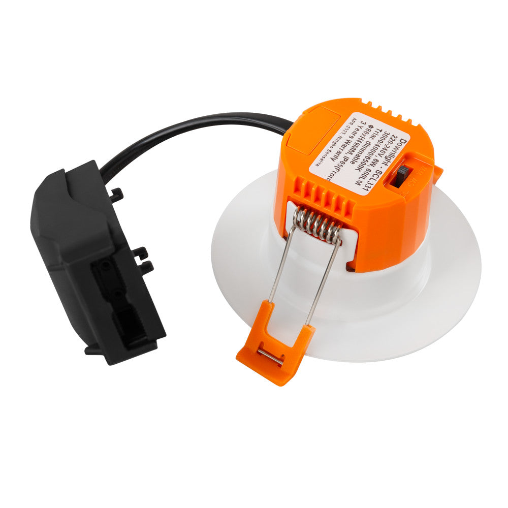 LED-Einbau-Downlight 6W 600Lm CCT 3000-6500ºK (Lichttemperatur einstellbar) IP65 60º feuerfest [SE-SCL331-6W-CCT]