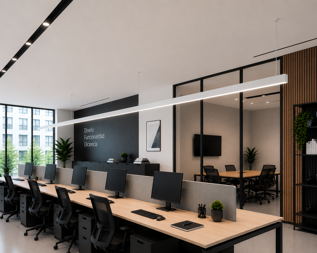 Luminária Linear LED 45W 3.000Lm 180Cm CCT (Tom de Luz Ajustável) Lifud Driver