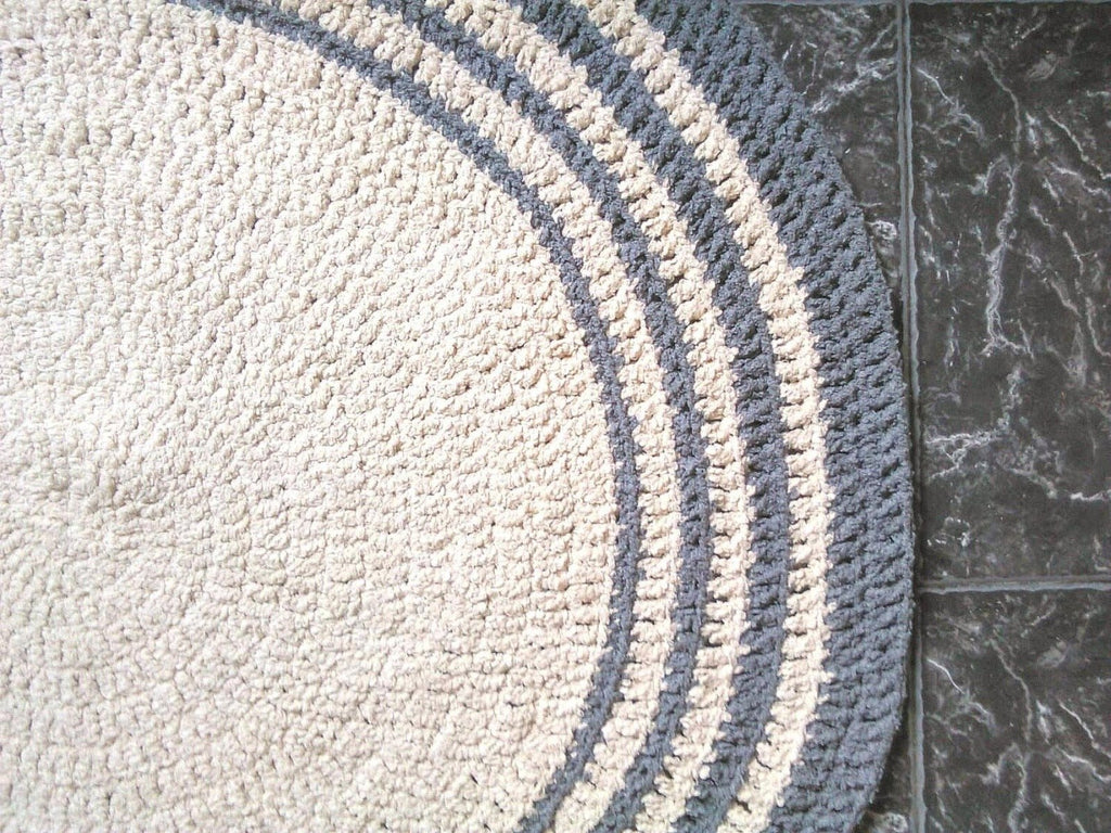 Hochflor-Rundteppich, weiche Fußmatte