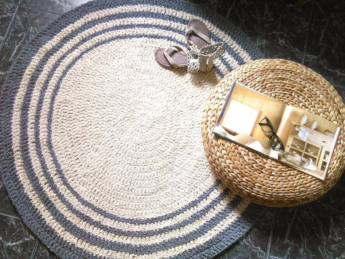 Shaggy Round Rug, Soft Floor Mat