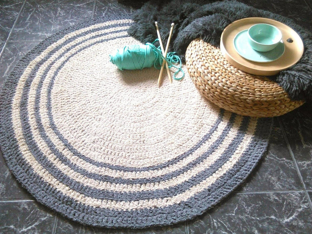 Hochflor-Rundteppich, weiche Fußmatte