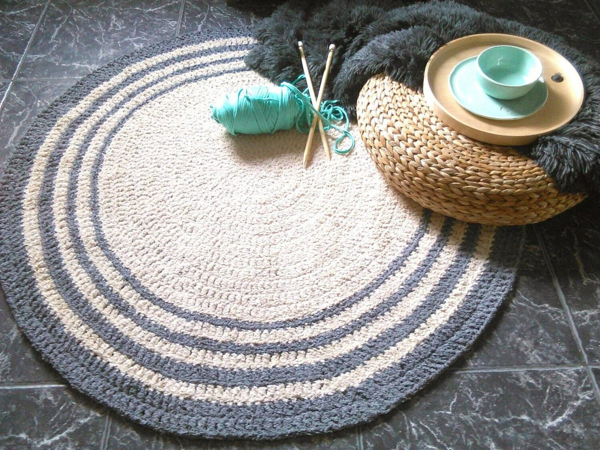 Hochflor-Rundteppich, weiche Fußmatte