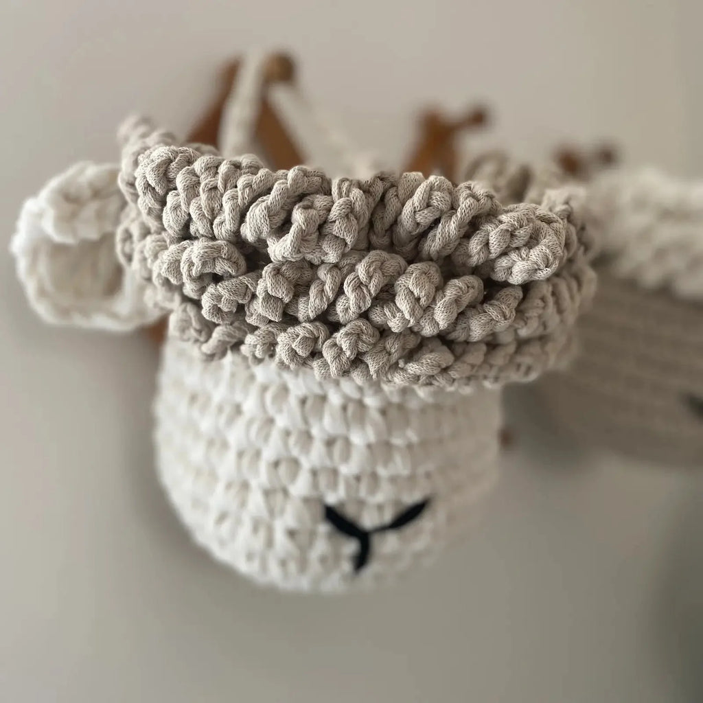 Sheep Crochet Storage Baskets