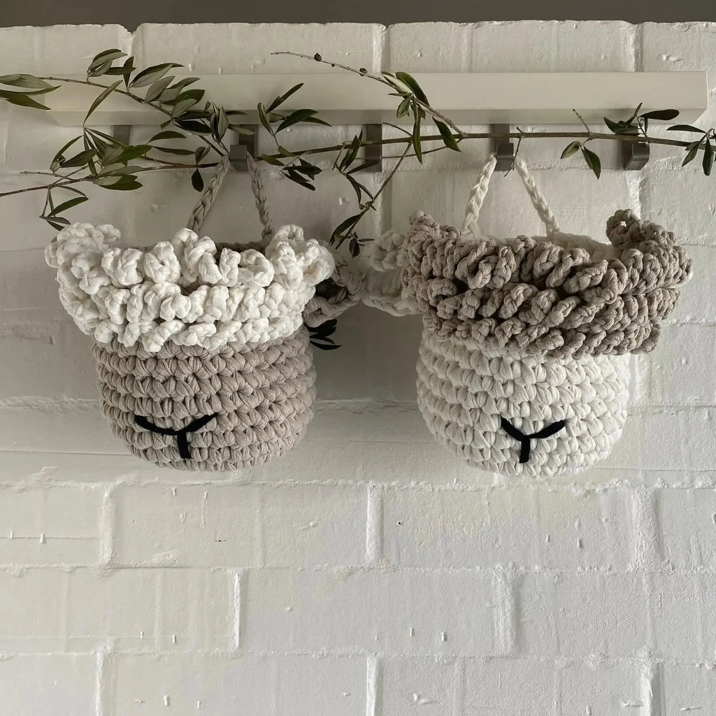Sheep Crochet Storage Baskets