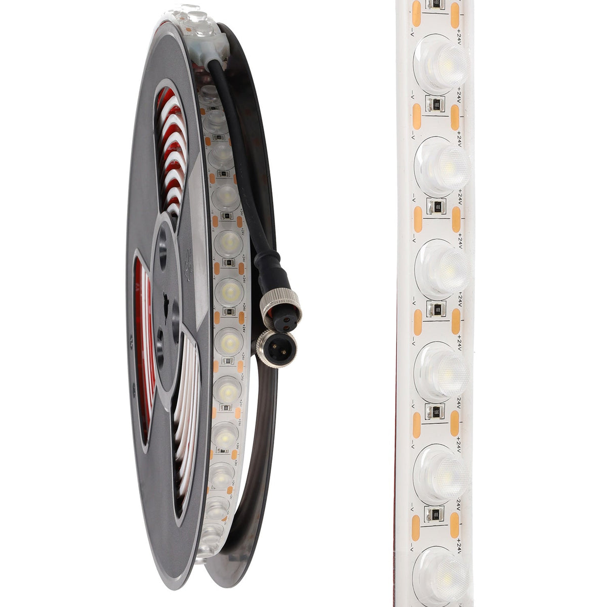 Arruela de parede LED flexível 18W 24VDC 42LEDs/M SMD2835 1260Lm/M IP65 6000ºK 5 metros