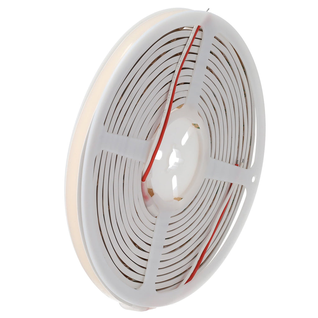 Tira LED flexible, cortable, 12W/m, 24VDC, COB, 528 LED/m, 1400Lm/m, IP65, 6000K, 5 metros