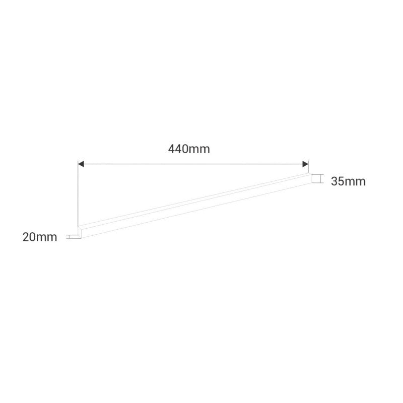 Luminária de LED tipo colmeia, 7W, 44cm, 110lm/W, 220VCA, Branco Frio