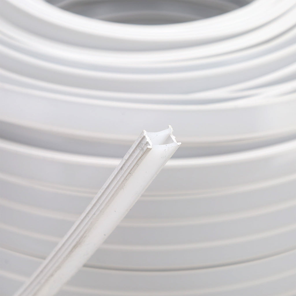Perfíl de Silicona IP65 para Tiras LED 12x12mm para Tiras de 12mm Rollo 100 Metros