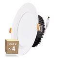 4er-Pack LED-Downlights 24W 2.160Lm 6000ºK IP65 Bad/Küche 50.000H [SL-DLFS06-24W-CW-PK4]