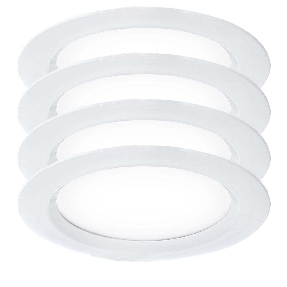 4er-Pack LED-Downlights 24W 2.160Lm 6000ºK IP65 Bad/Küche 50.000H [SL-DLFS06-24W-CW-PK4]