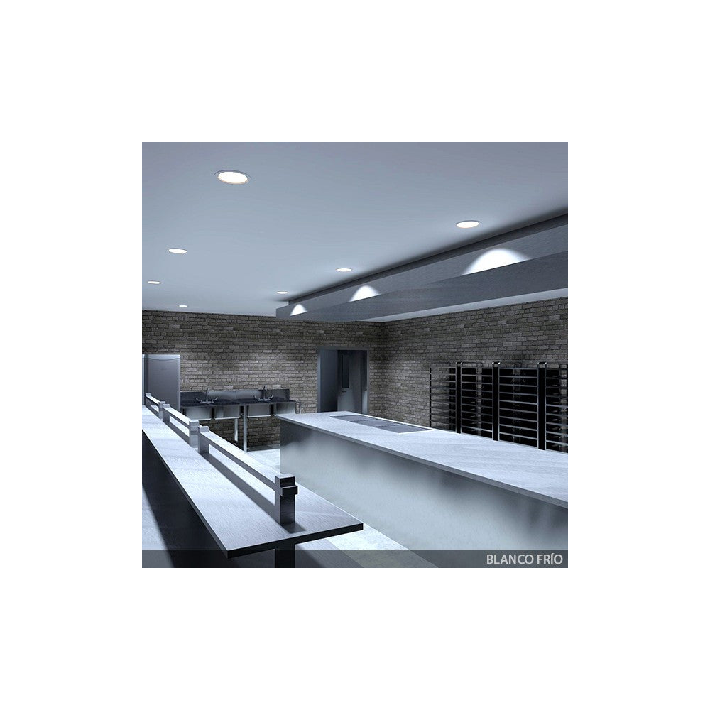 4er-Pack LED-Downlights 24W 2.160Lm 6000ºK IP65 Bad/Küche 50.000H [SL-DLFS06-24W-CW-PK4]