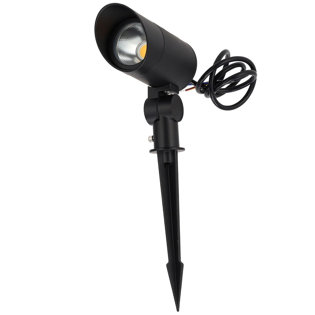 LED-Strahler mit Erdspieß 18W 60º IP65 3000K Schwarz