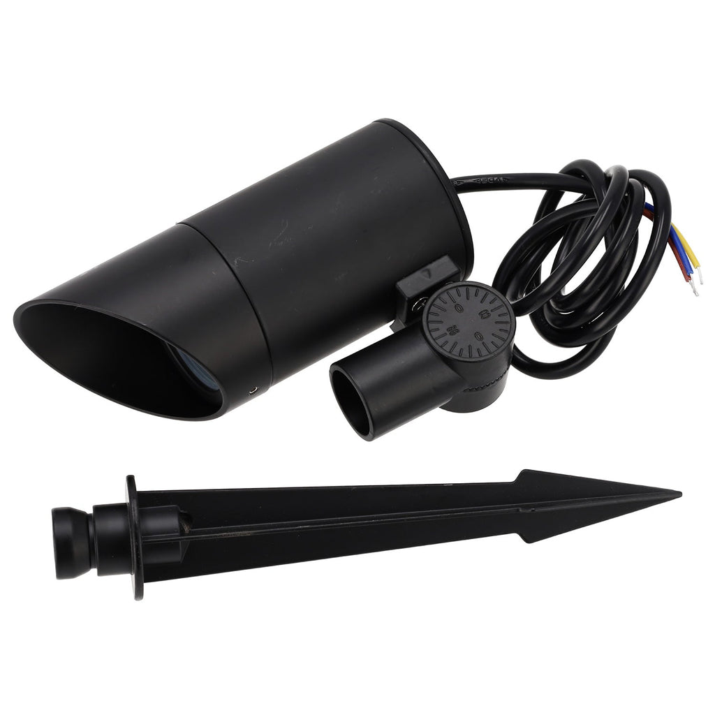 LED-Strahler mit Erdspieß 18W 60º IP65 3000K Schwarz