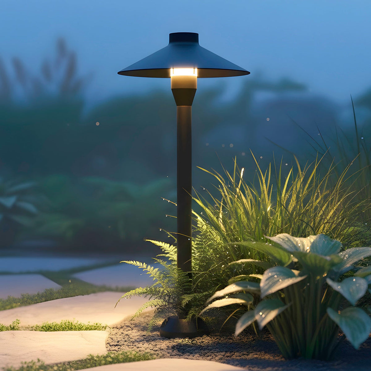Baliza LED exterior "Oldenburg" 54cm 7W 220VAC 3000ºK Negro
