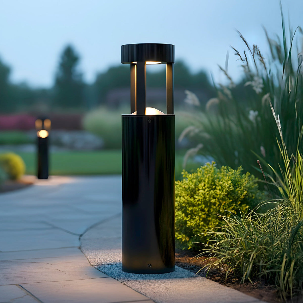 Farol LED exterior "Al Marj" 60cm 10W 220VAC 3000ºK Preto