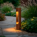 Foco LED exterior "Corona" 40cm 10W 220VAC 3000ºK Marrón Óxido
