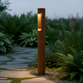 Faro LED exterior "Fredericksburg" 90cm 10W 220VAC 3000ºK Marrón Óxido