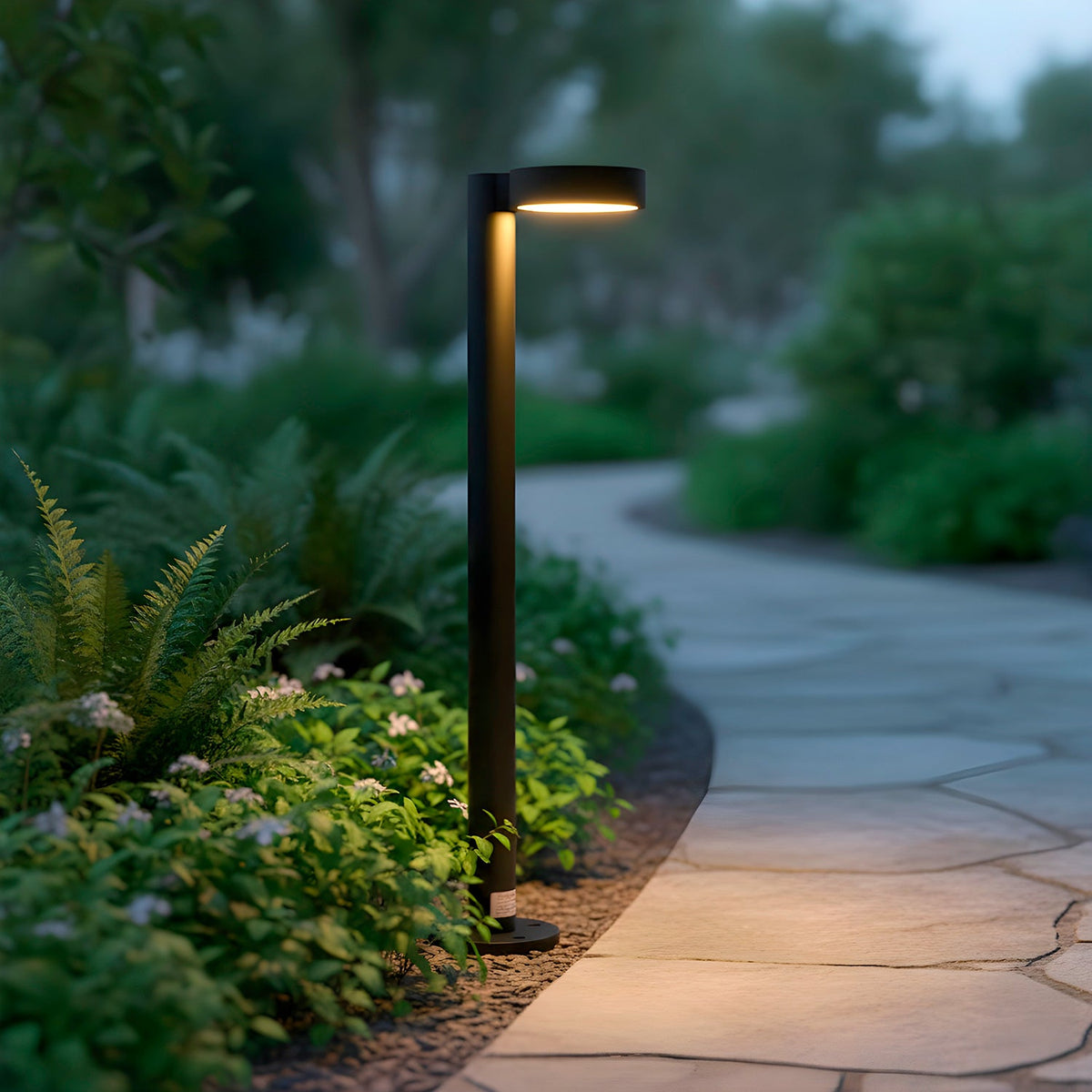 Baliza LED exterior "Fenglu" 60cm 10W 220VAC 3000ºK Negro