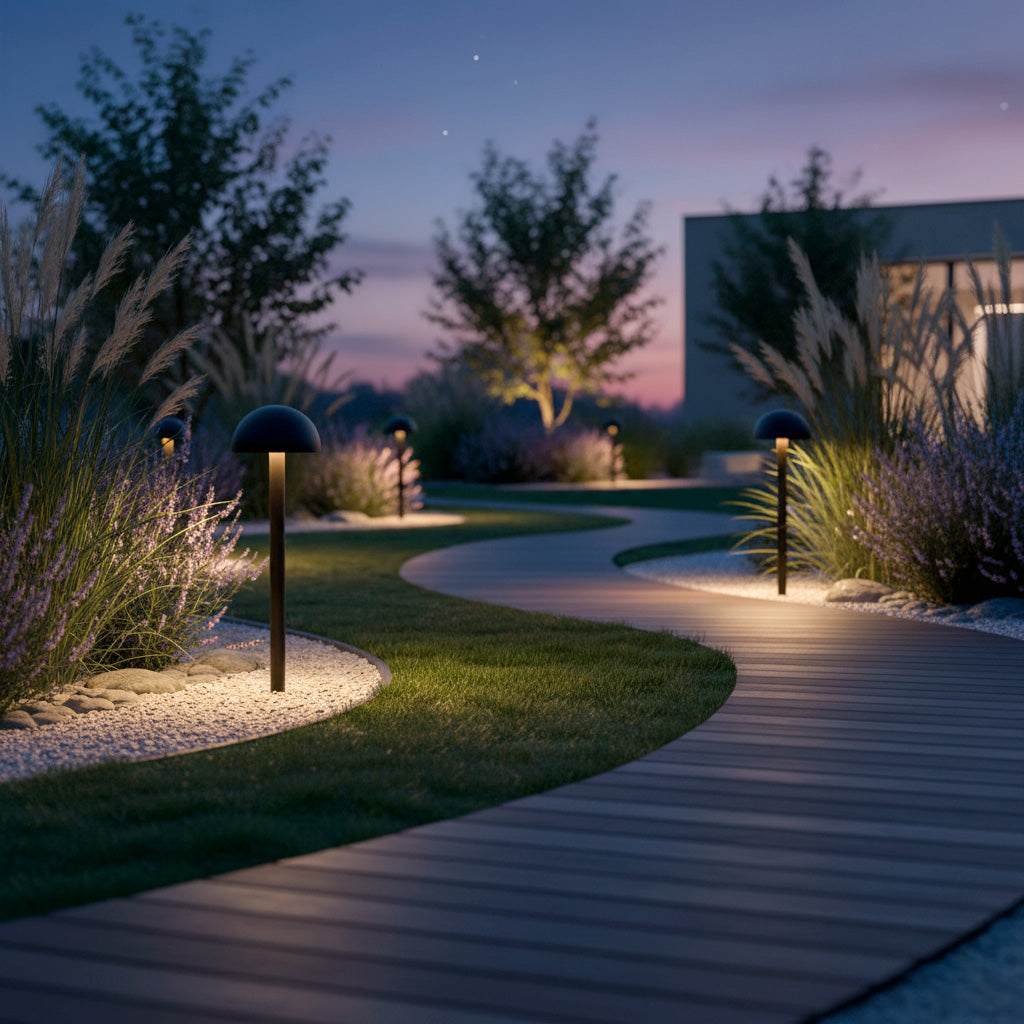 Baliza LED exterior "Ocala" 60cm 12W 220VAC 3000ºK Negro