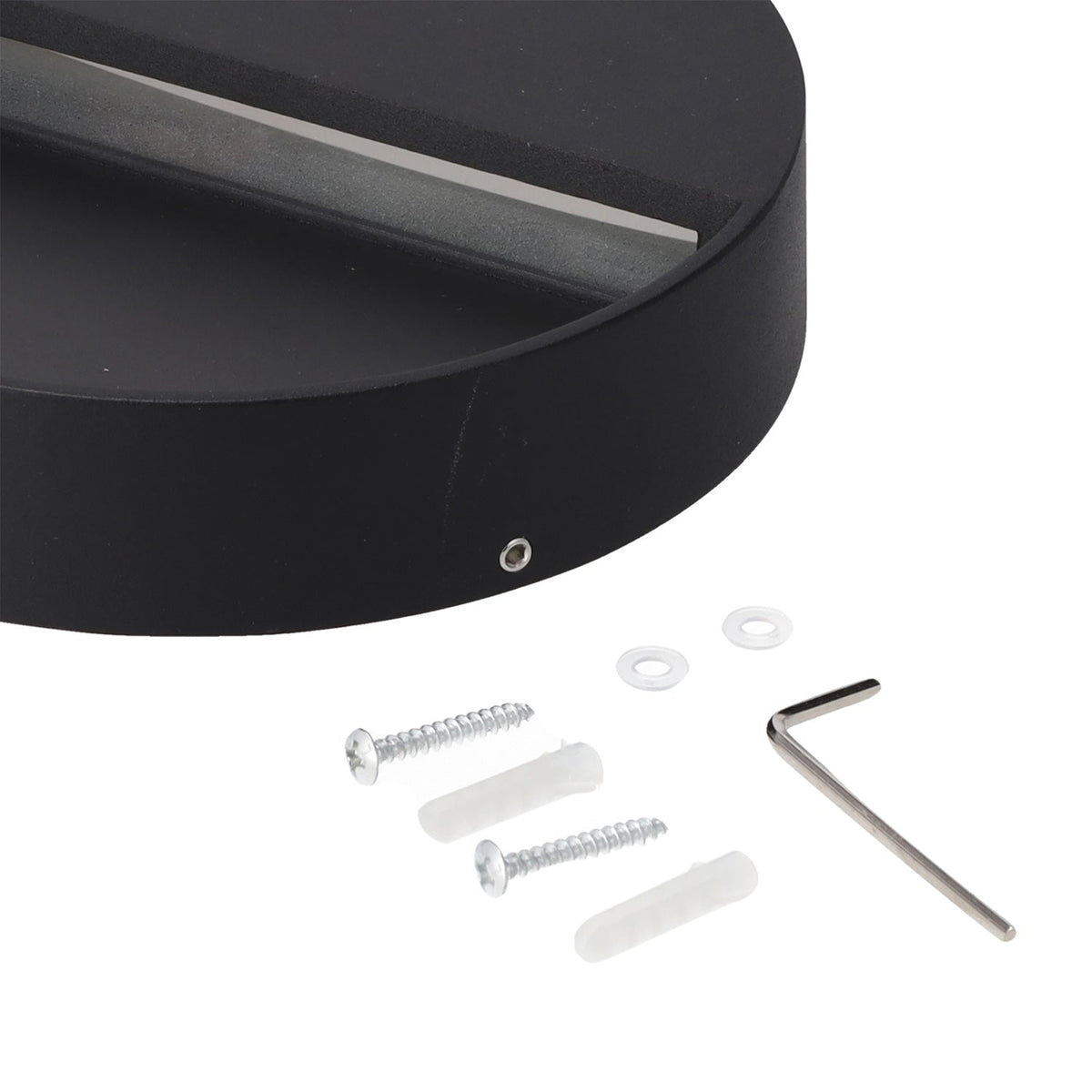 Luminaria de pared exterior circular LED de 7 W, IP54, 2700 K