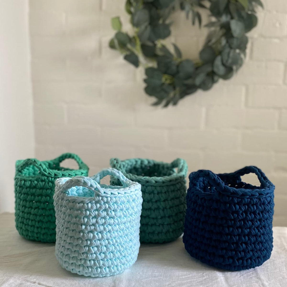 Small Decorative Baskets - Sage Green