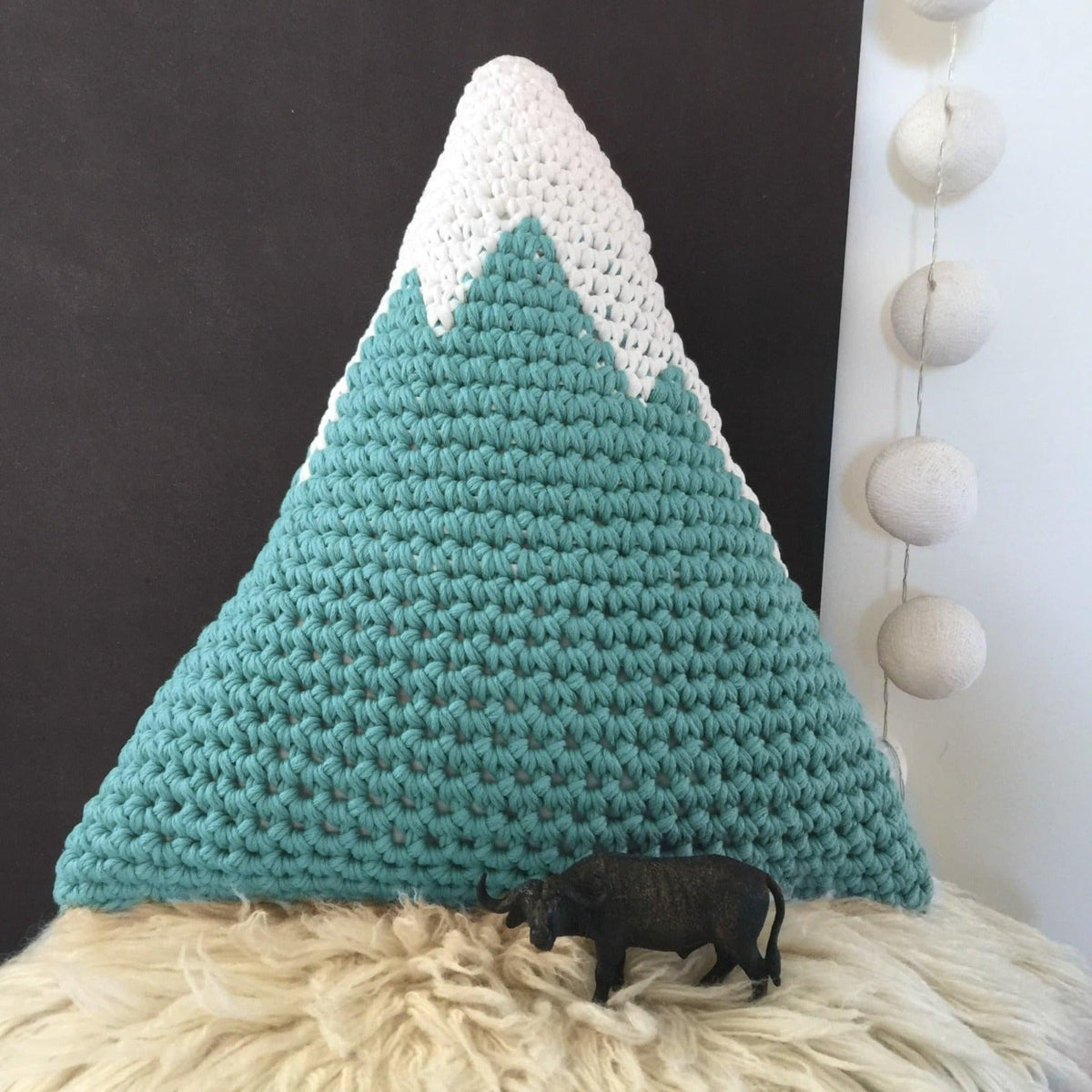 Snowy Mountain Pillow, Kids Room Decor
