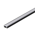 Perfil de aluminio negro para tira de LED - difusor de ópalo