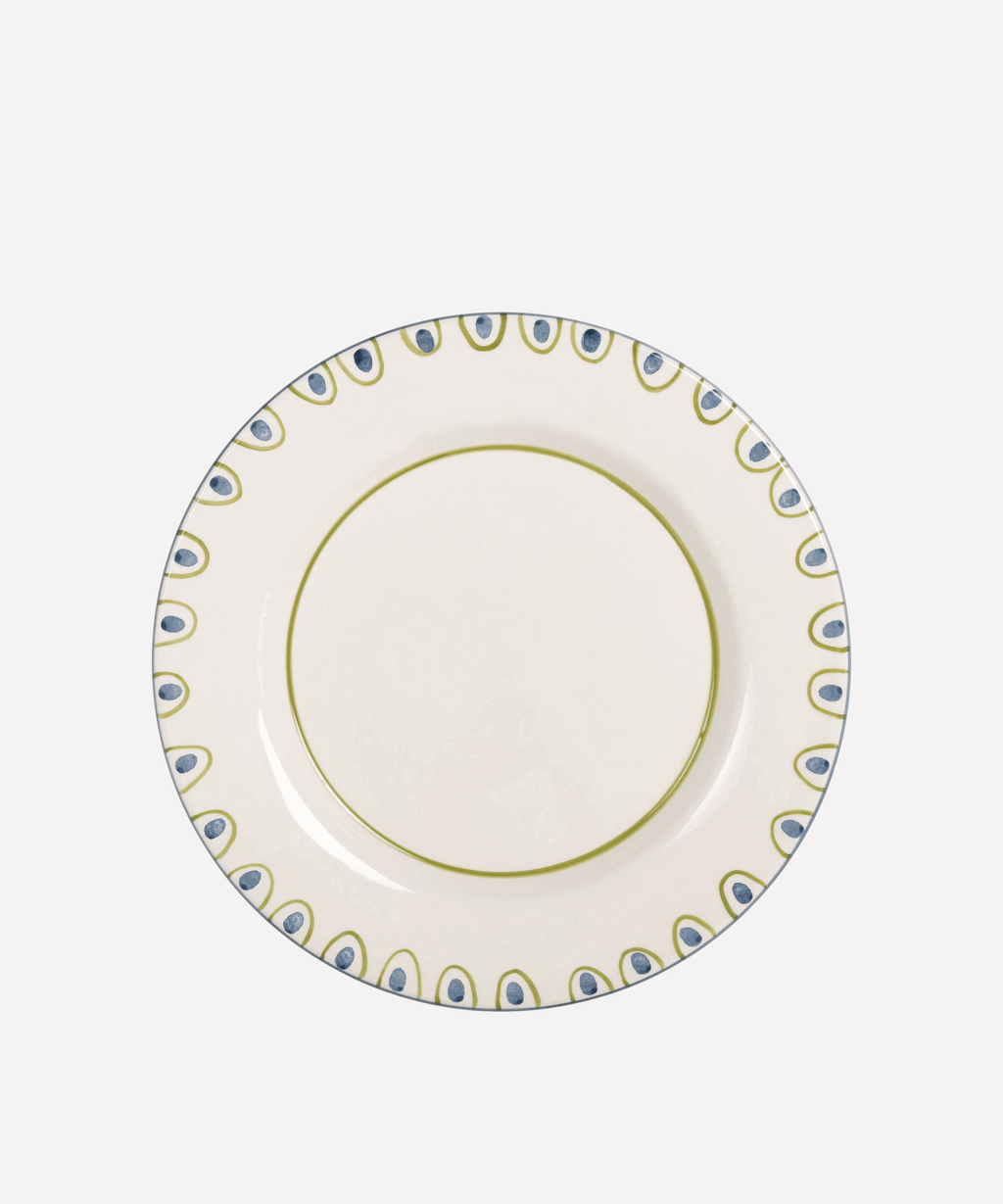 Coconut Hand-Painted Dinner Plate - Set of 4