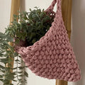Wandkörbe zum Aufhängen | Gestrickte Tasche in Pastellrosa