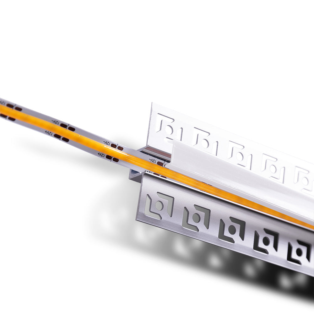 Perfil de Alumínio Para Recesso Escayola/Pladur Tira LED Led 9Mm - 1M