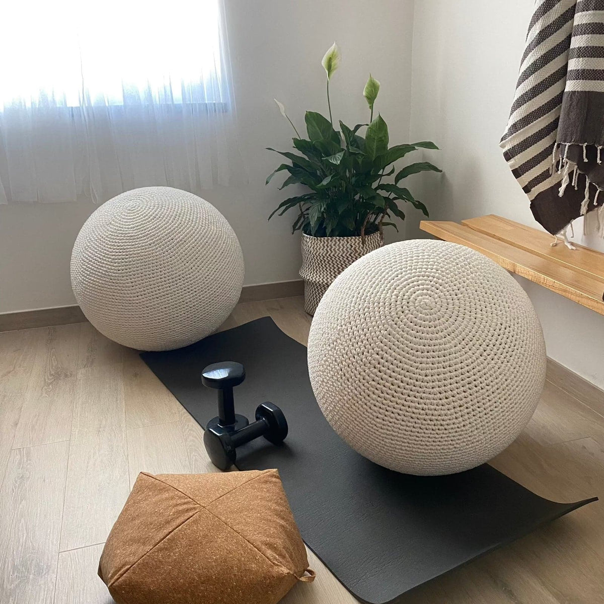 Funda para pelota de yoga, funda de 45 cm para pelotas de gimnasia