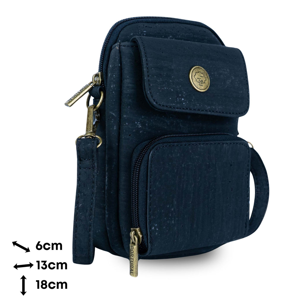 Kork Crossbody Handytasche – Leichte vegane Umhängetasche mit mehreren Fächern BAG-2364