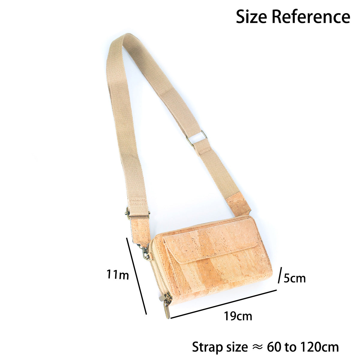 Stylish Front Pocket Cork Crossbody Wallet & Mobile Phone Bag BAG-2271